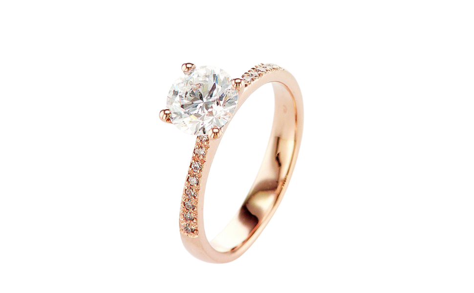 Celestia lab grown diamond ring inlaid with Diamonds